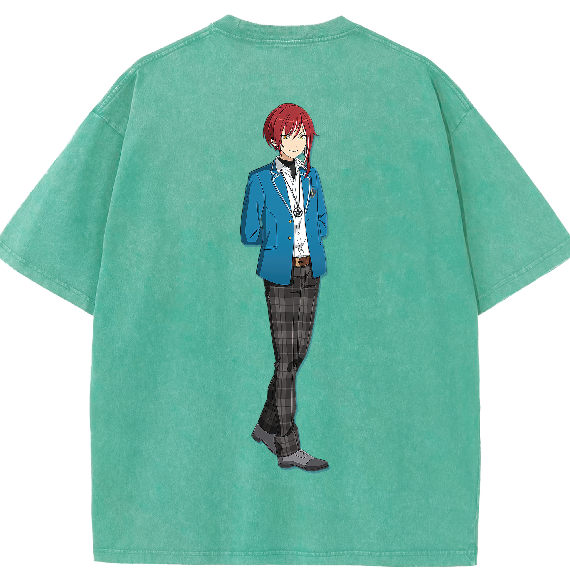 （画像用） あんさんぶるスターズ! Ensemble Stars 綿100% ヴィンテージ風 半袖Tシャツ（背面プリント）